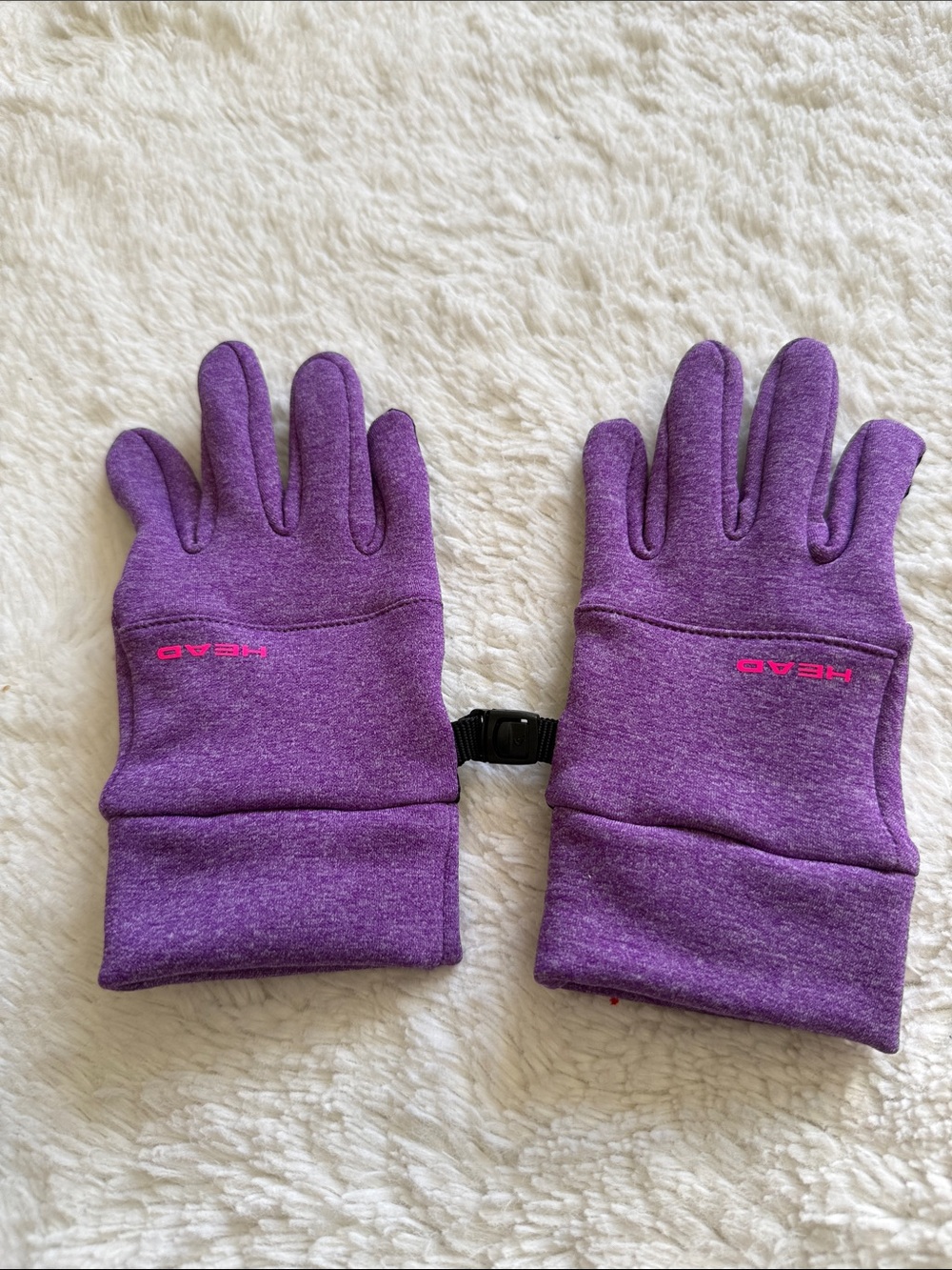 Head Kids Purple Gloves with Pink Logo